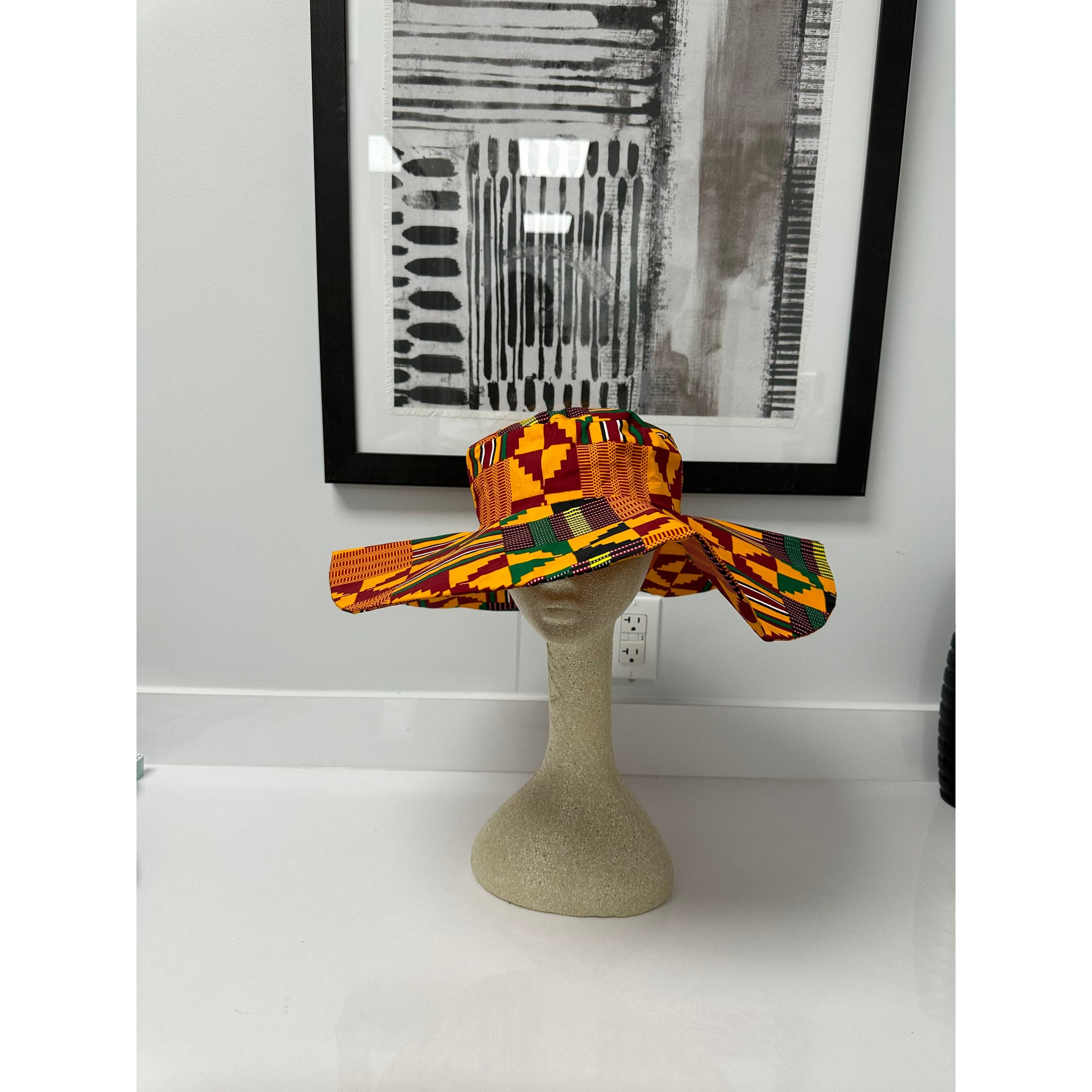 Kente African print Summer/Beach Hat