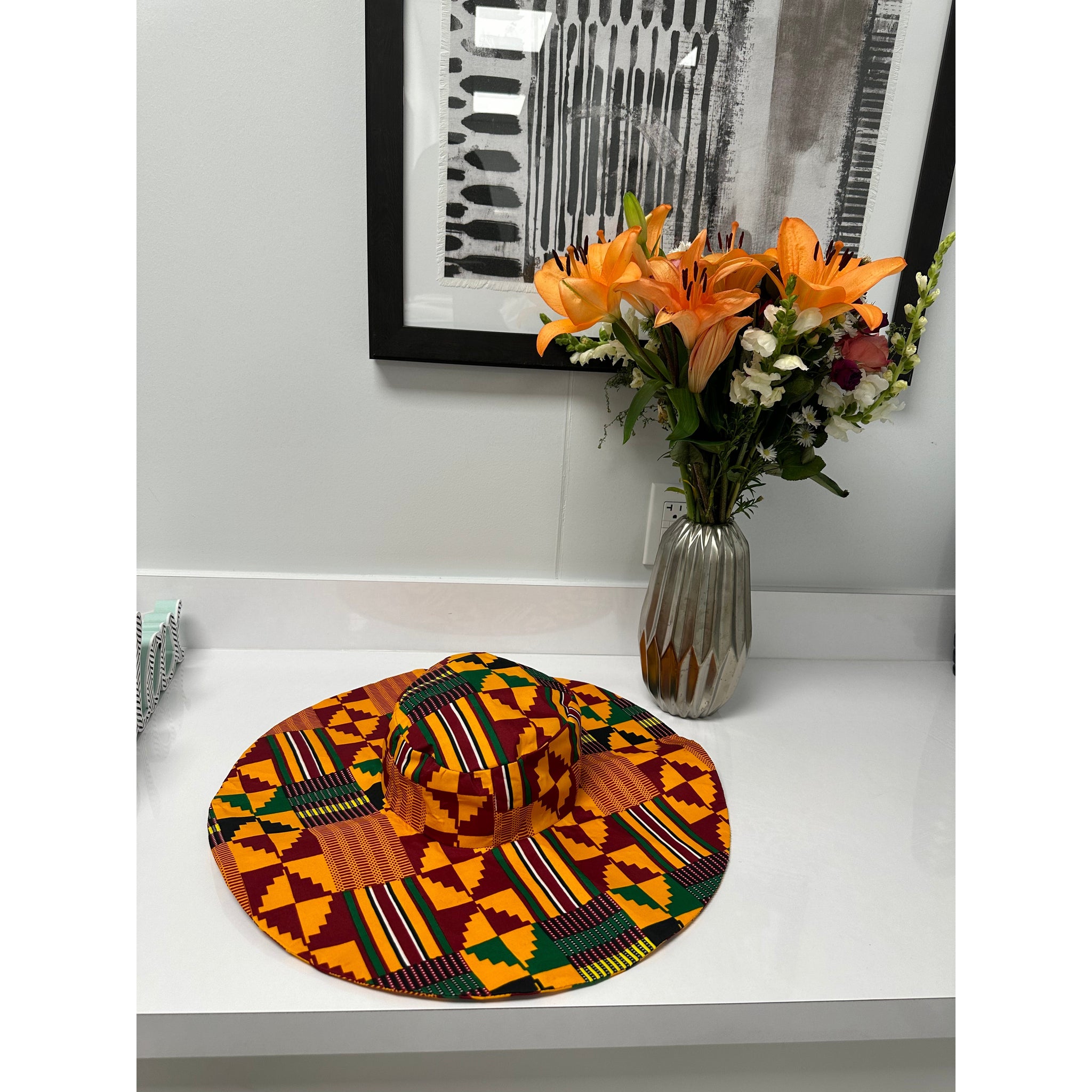 Kente African print Summer/Beach Hat