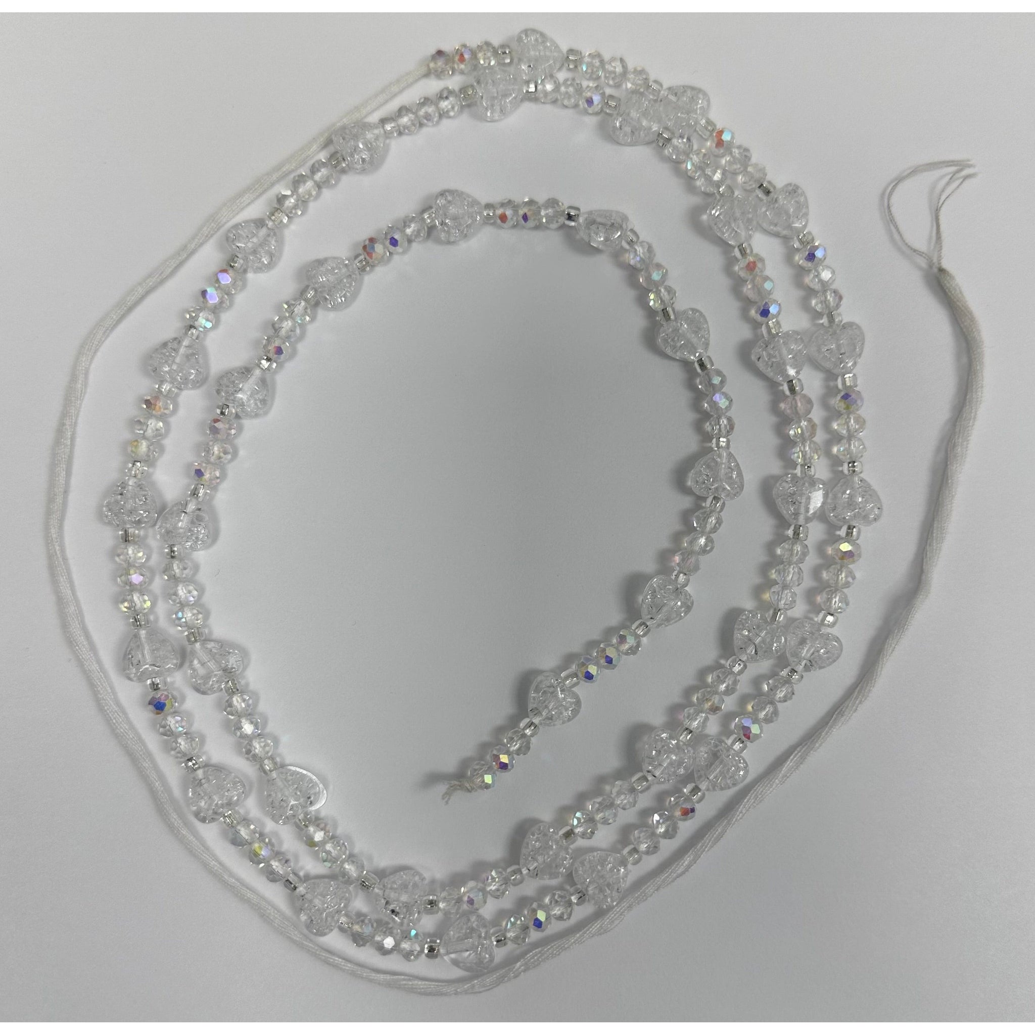 Crystal  clear Ghana waist beads