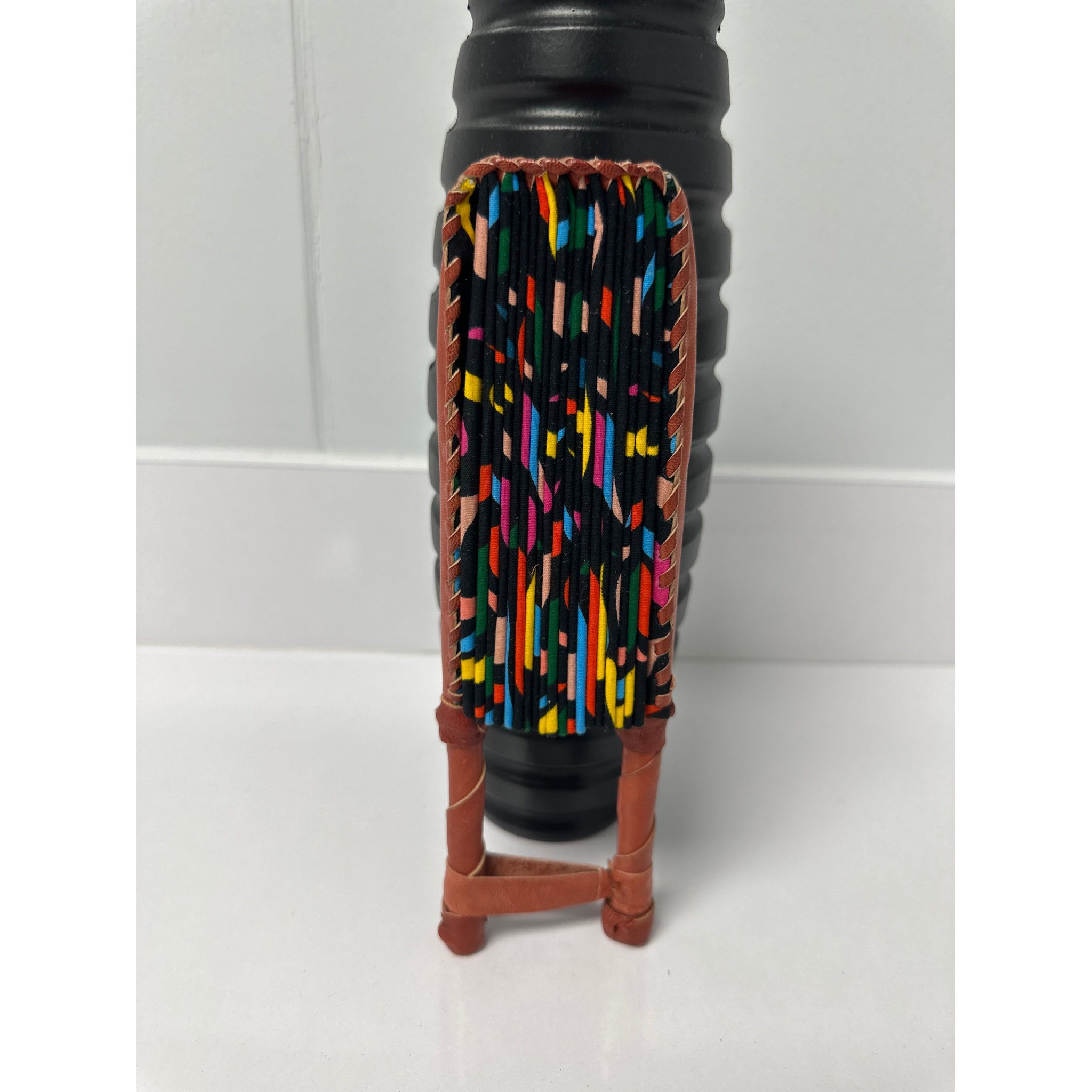 Dede African print wooden handle bags/ fan