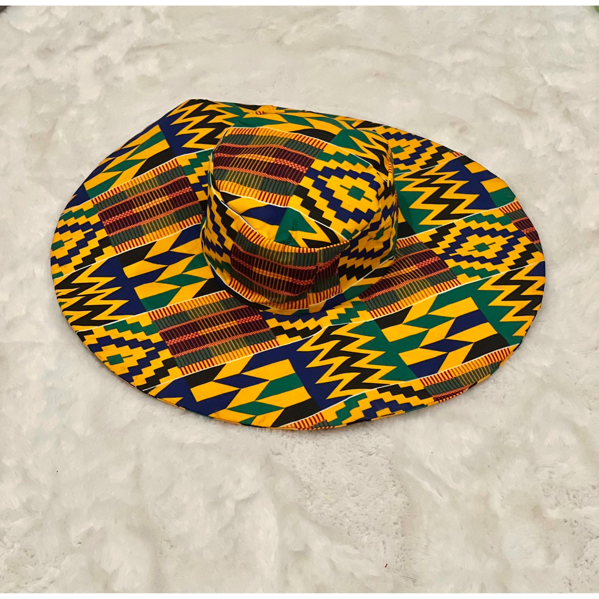 Satin Lined African Print Summer/Beach hat