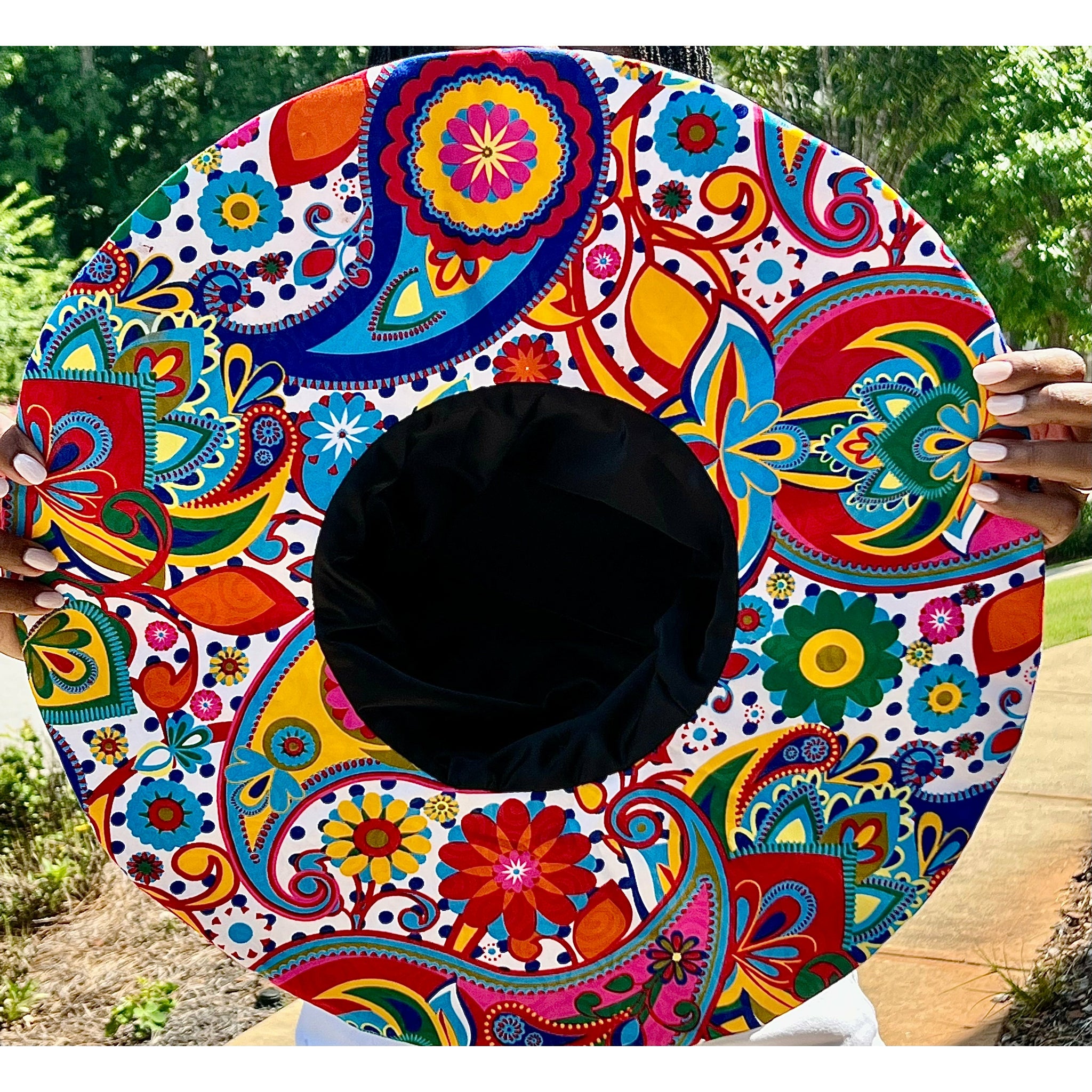 Satin Lined African Print Summer/Beach hat