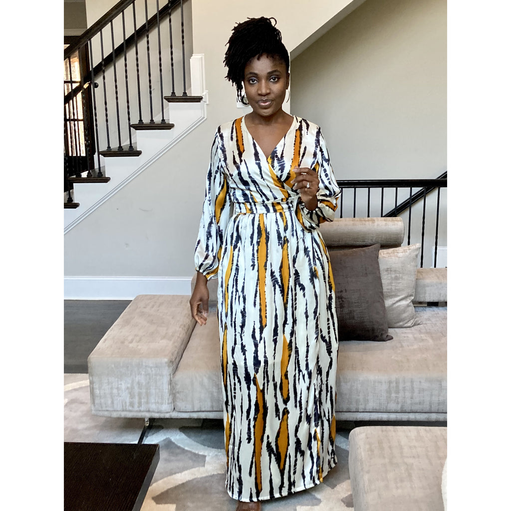 african wrap dress Titi infinity with headwrap / African print dress for women / African dress / women's clothing Ankara dress Bunmi Ankara Wrap Dress |