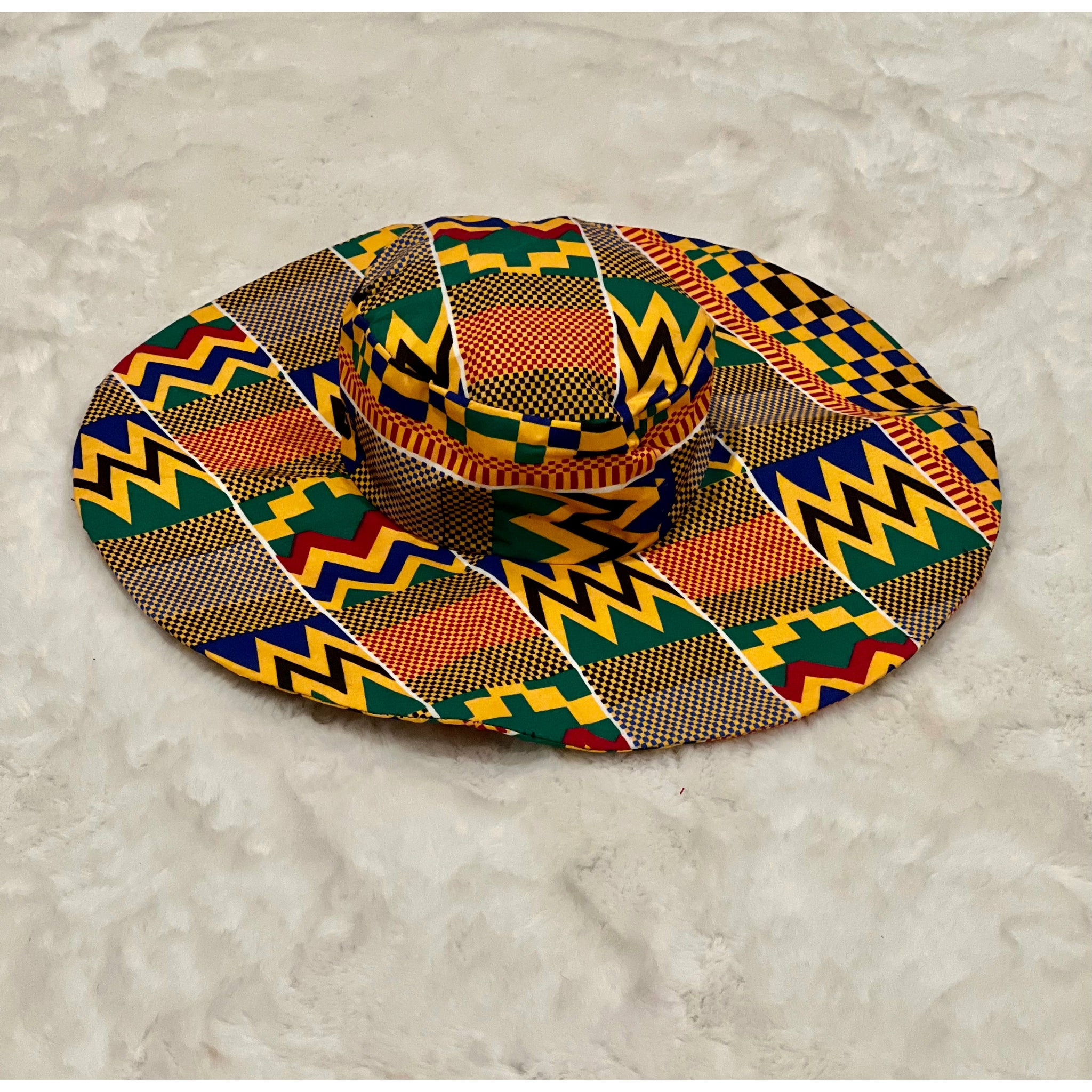 Satin Lined African Print Summer/Beach hat