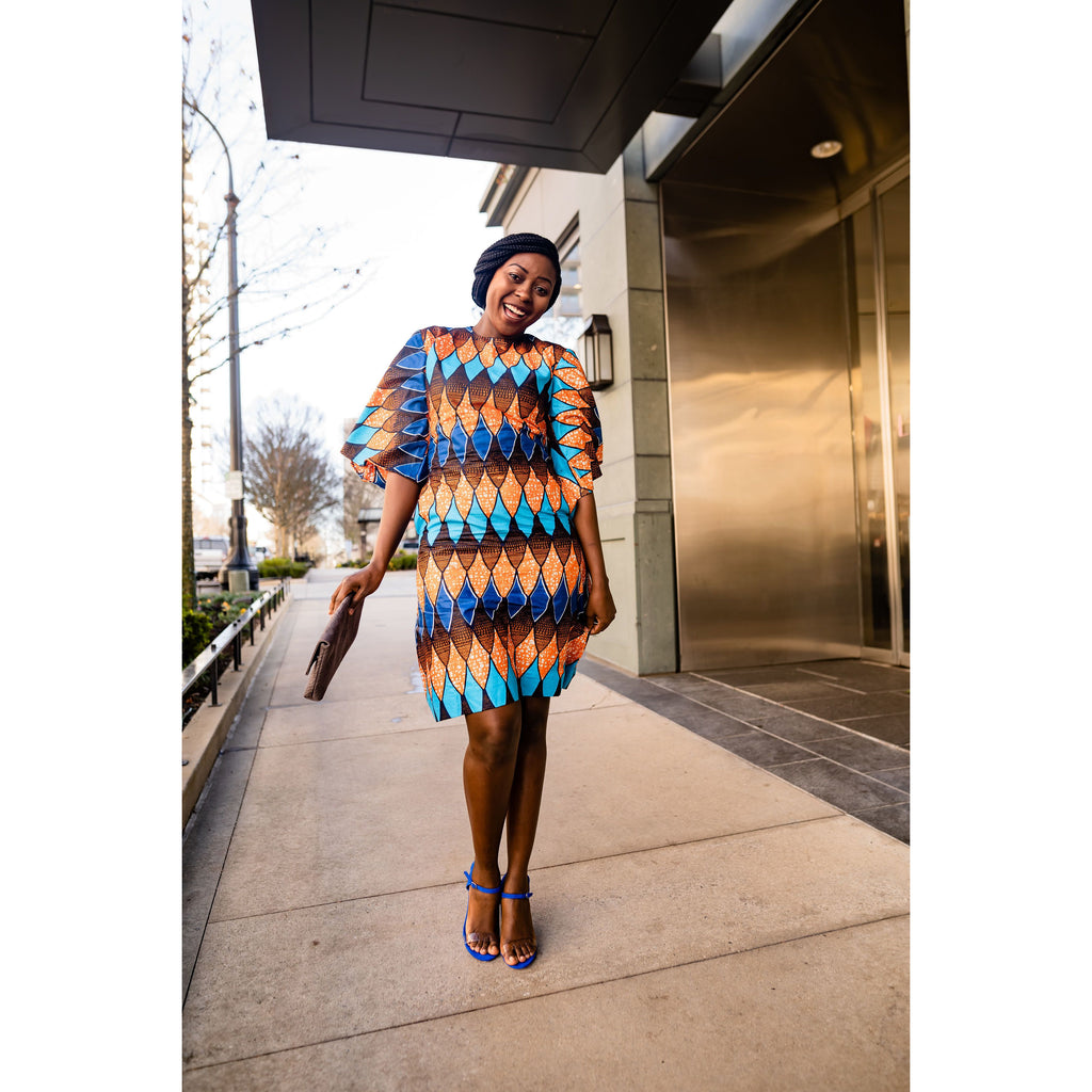 Vibrant African Print Dress Large Vibrant African Print Dress Large
