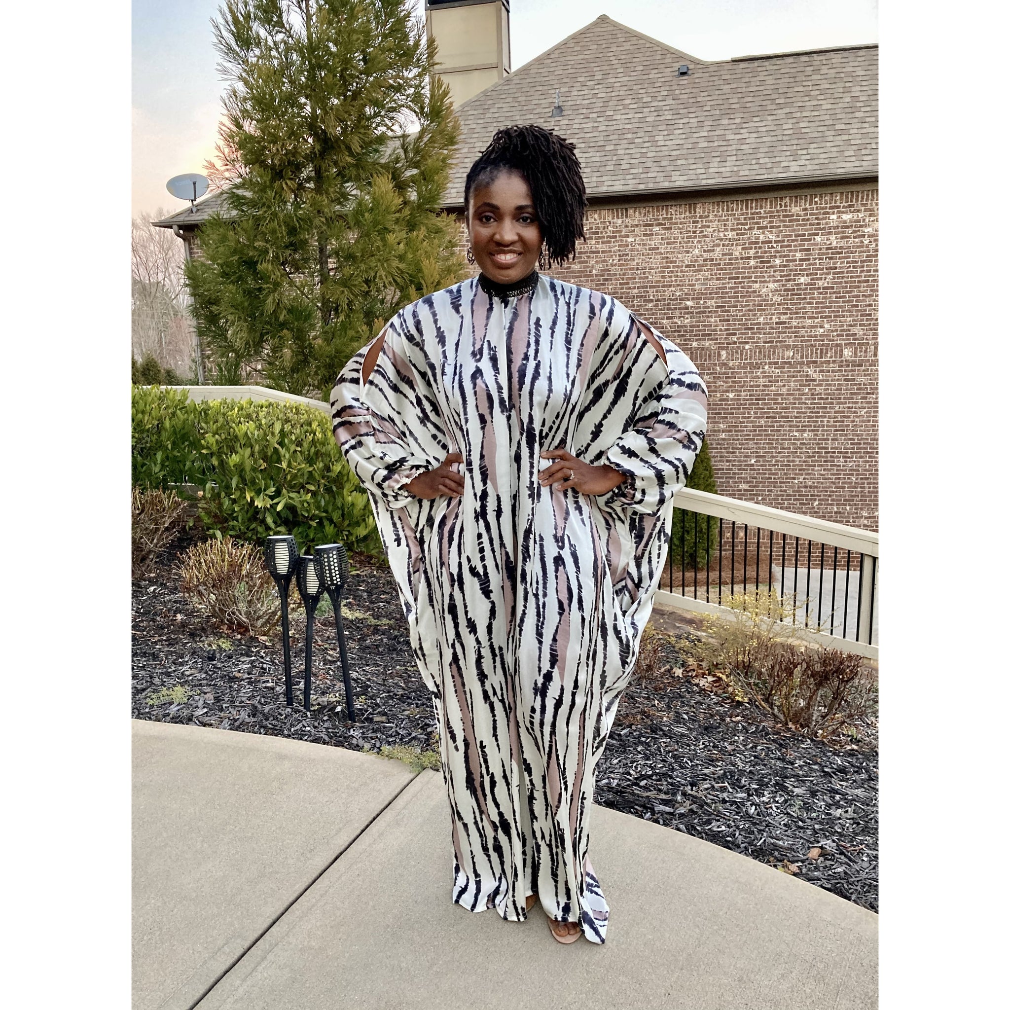 High Neck luxury Kaftan (One size fits most)