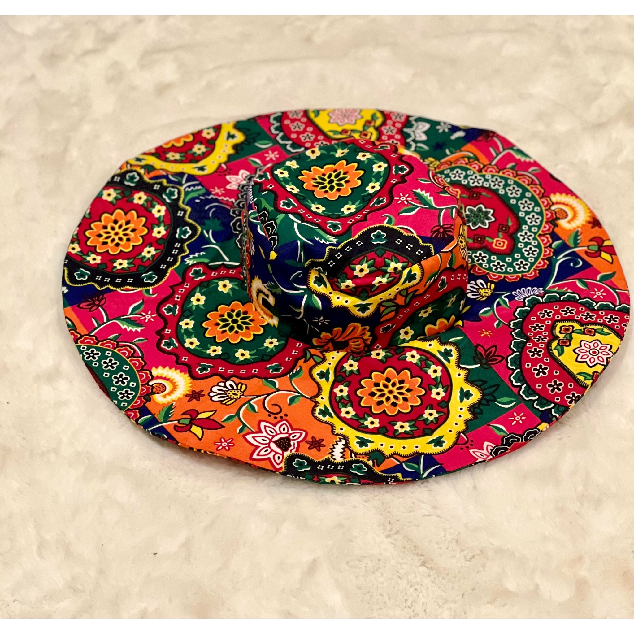 Satin Lined African Print Summer/Beach hat