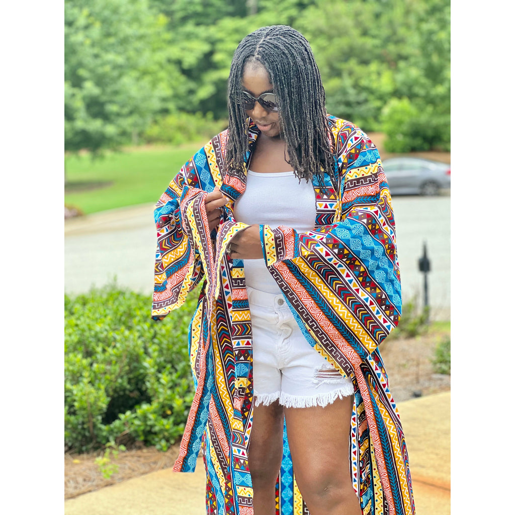 African print Kimono/Kimono sleeves