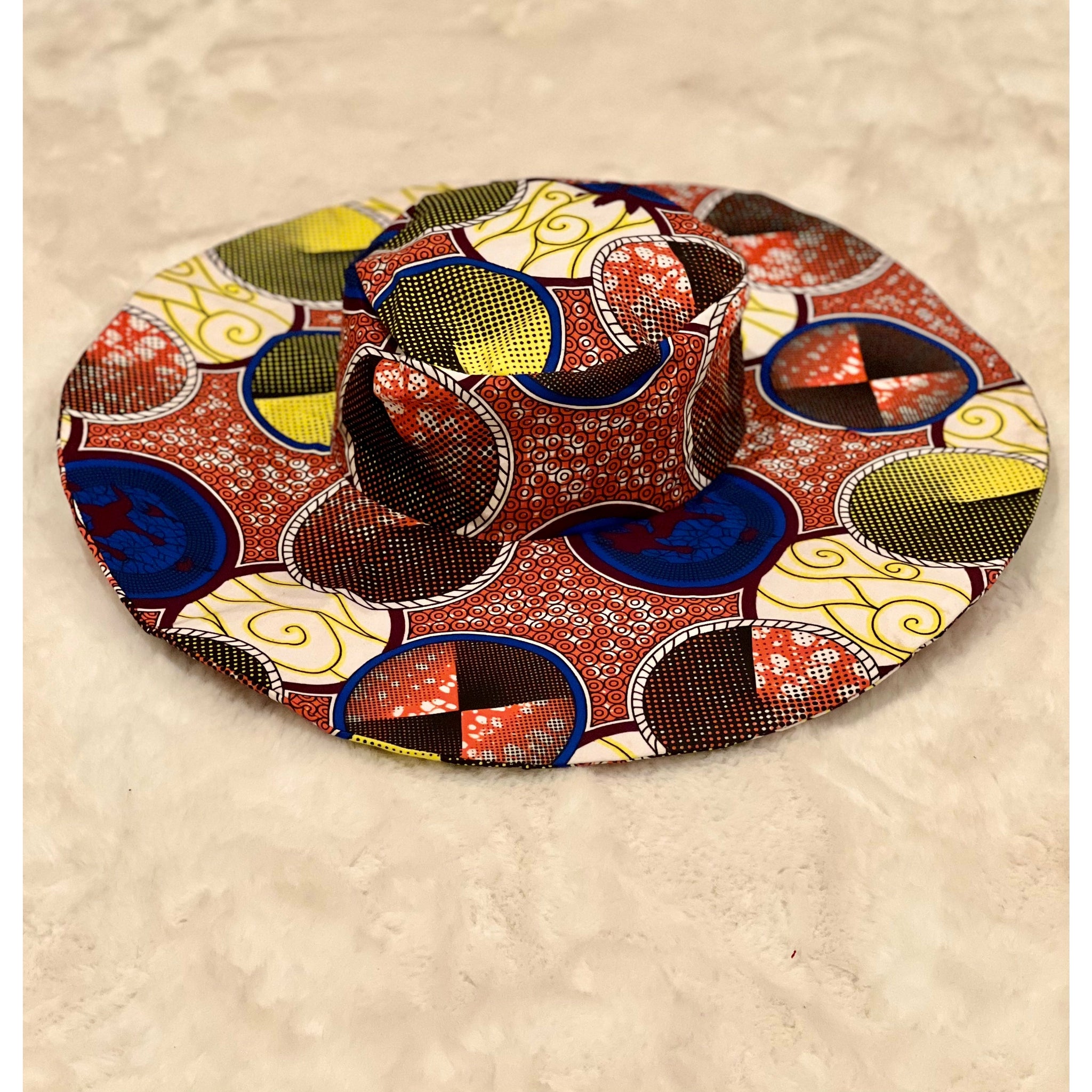 Satin Lined African Print Summer/Beach hat