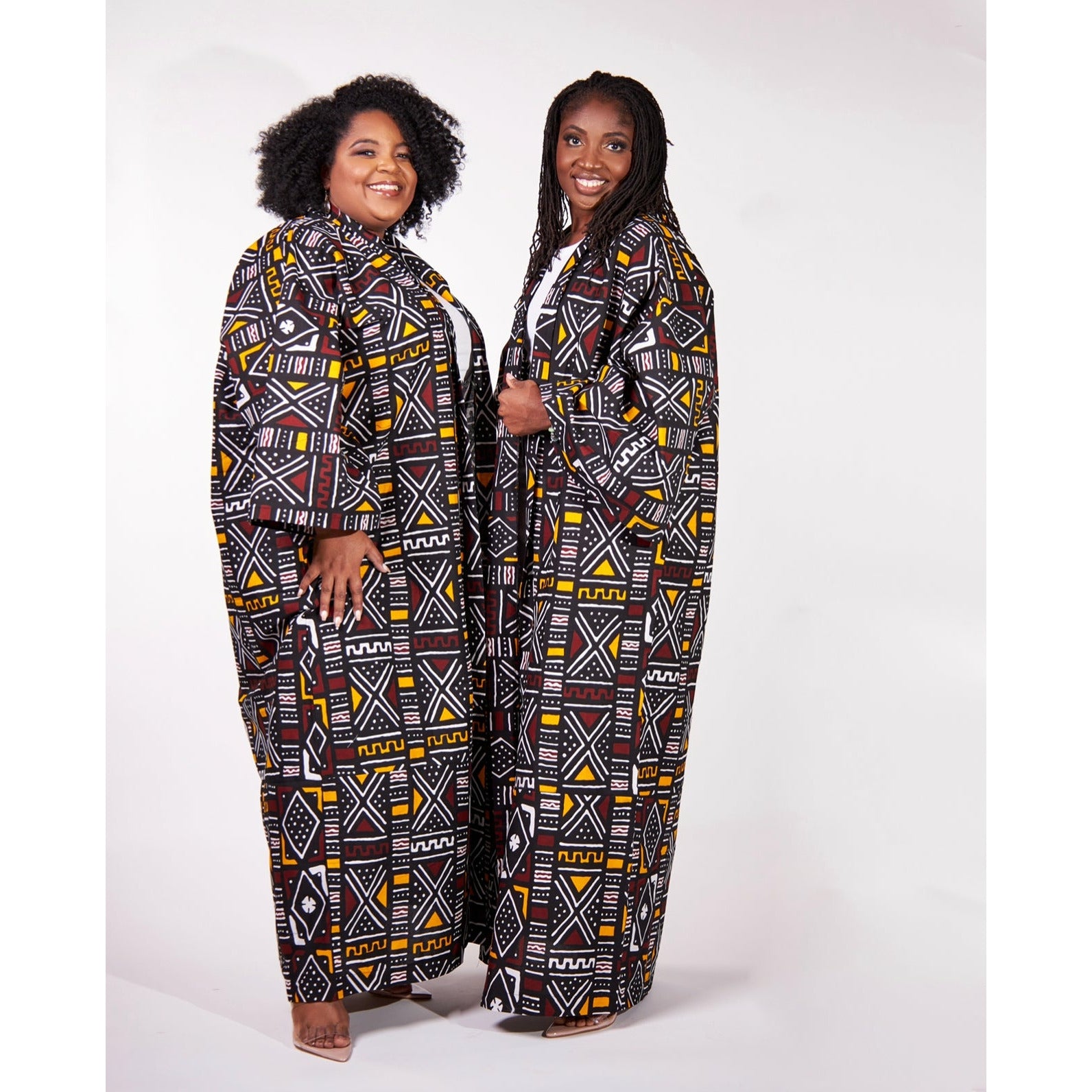 Mud cloth kimono