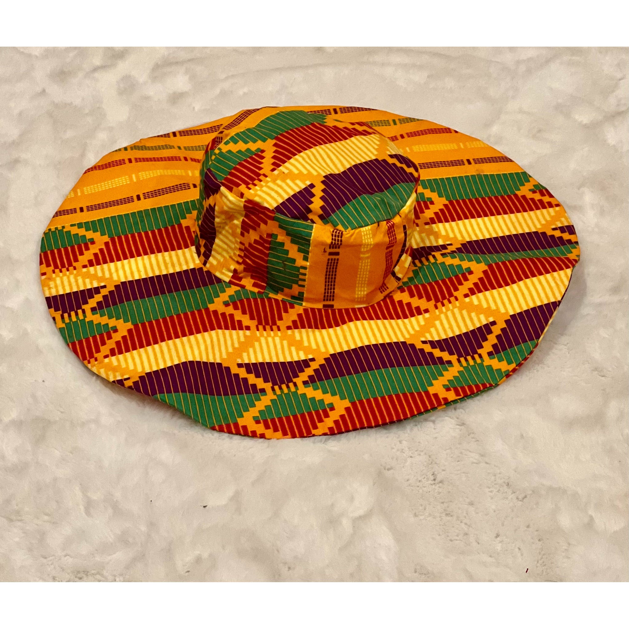 Satin Lined African Print Summer/Beach hat