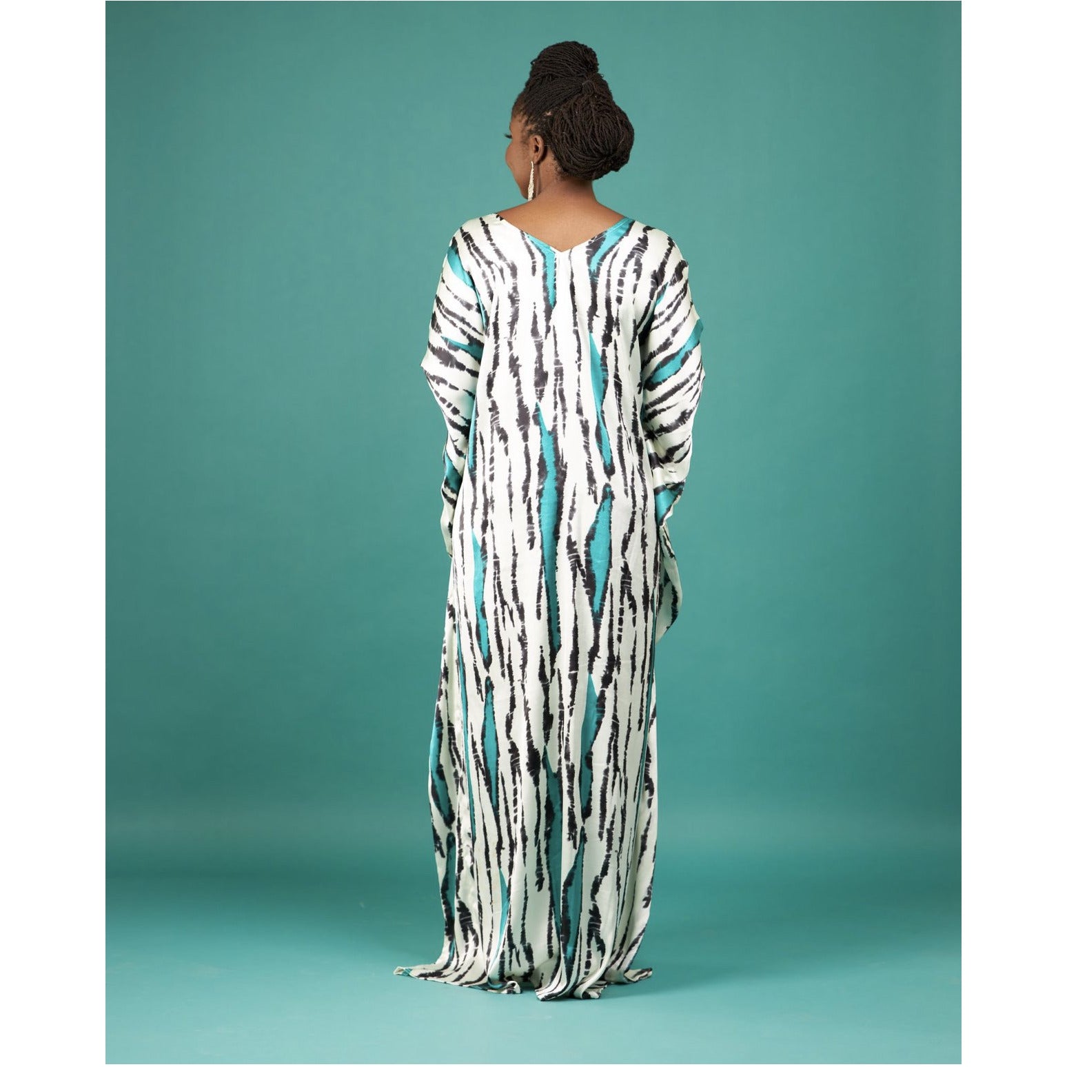 V-Neck Slit Sleeve Luxury Kaftan