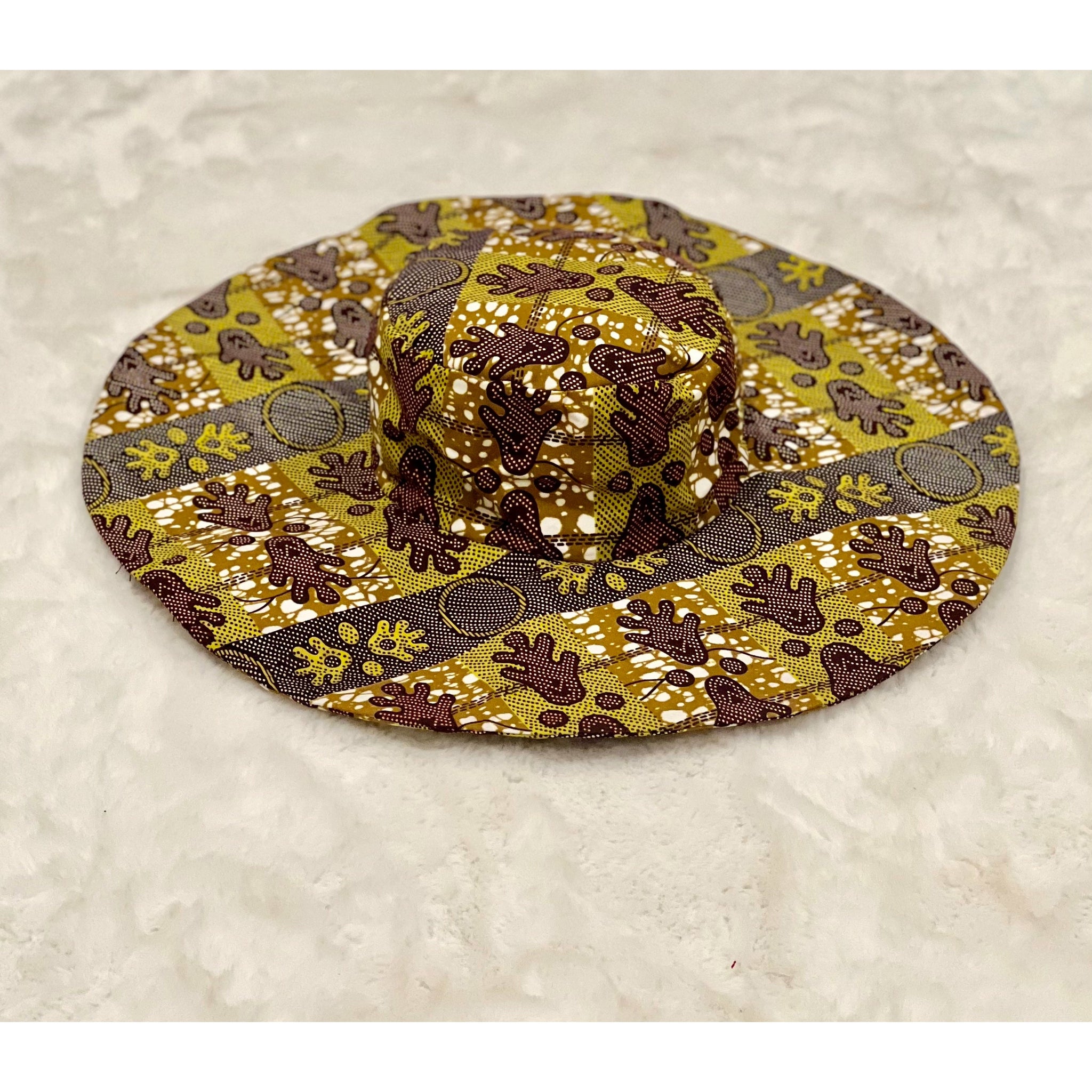 Satin Lined African Print Summer/Beach hat