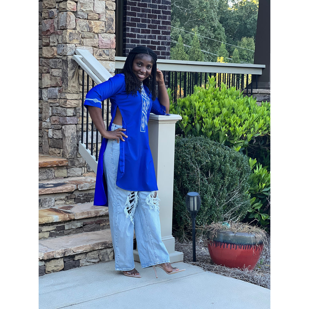 Blue Lady of Wakanda flex dress – Awura's Wardrobe