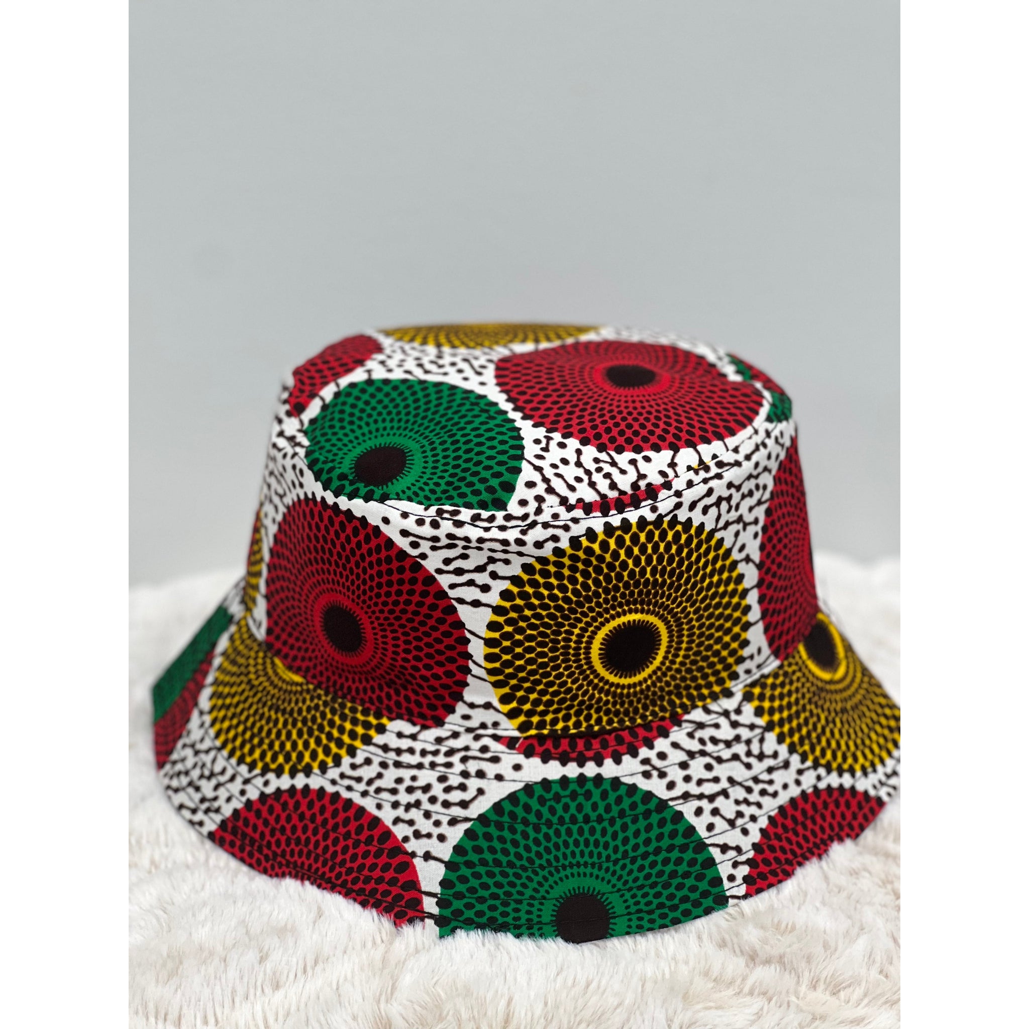 African Print bucket hat (Circles)