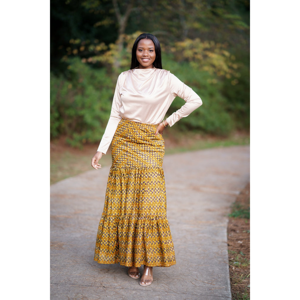 Mustard Hellen Maxi skirt