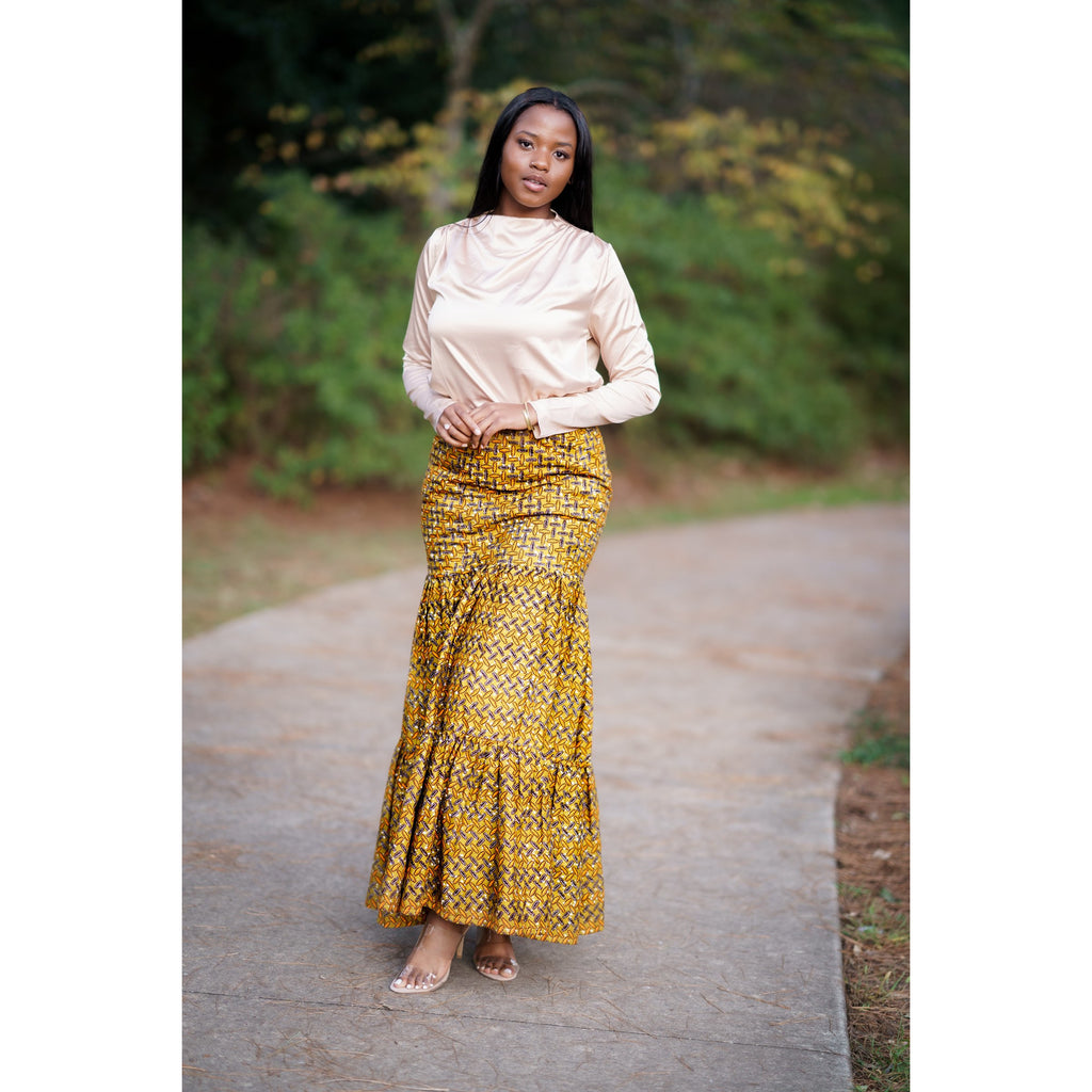 Mustard Hellen Maxi skirt
