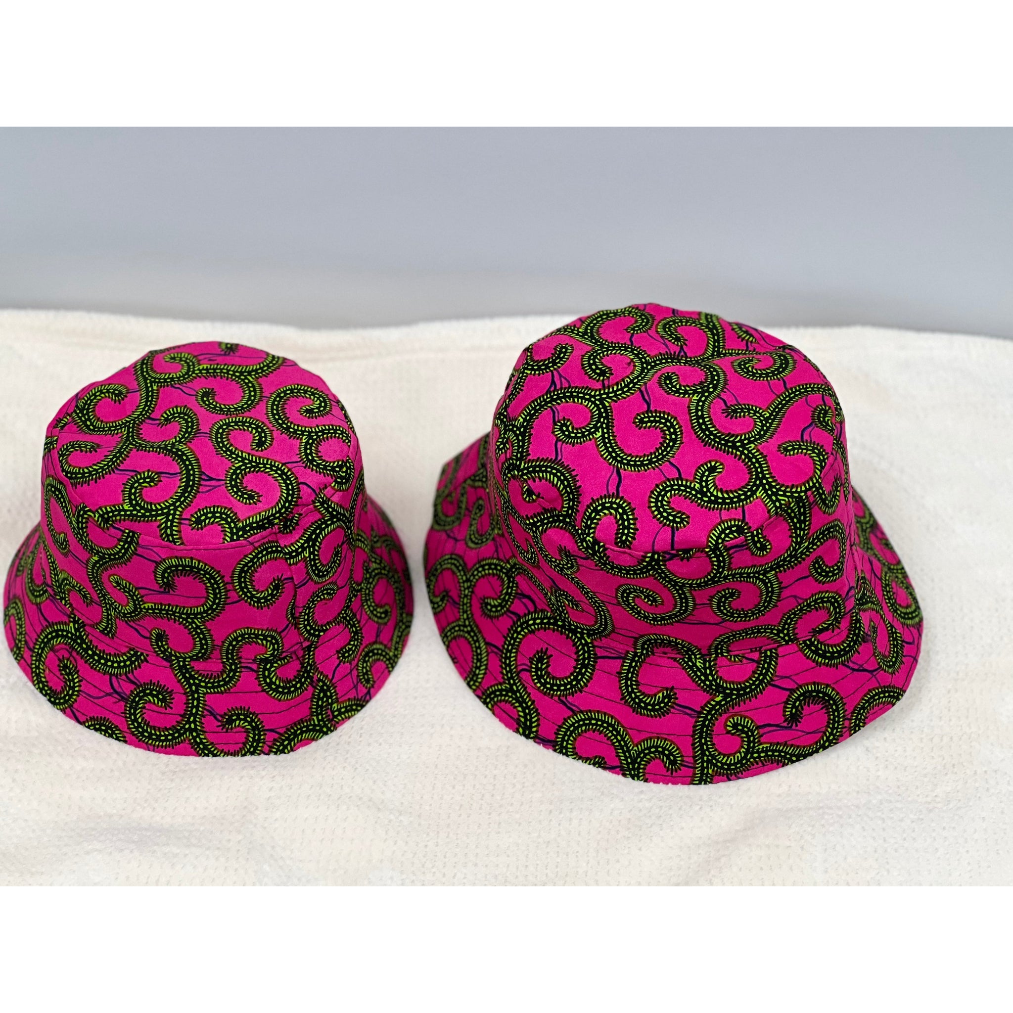 African Print Bucket Hat (Pink)