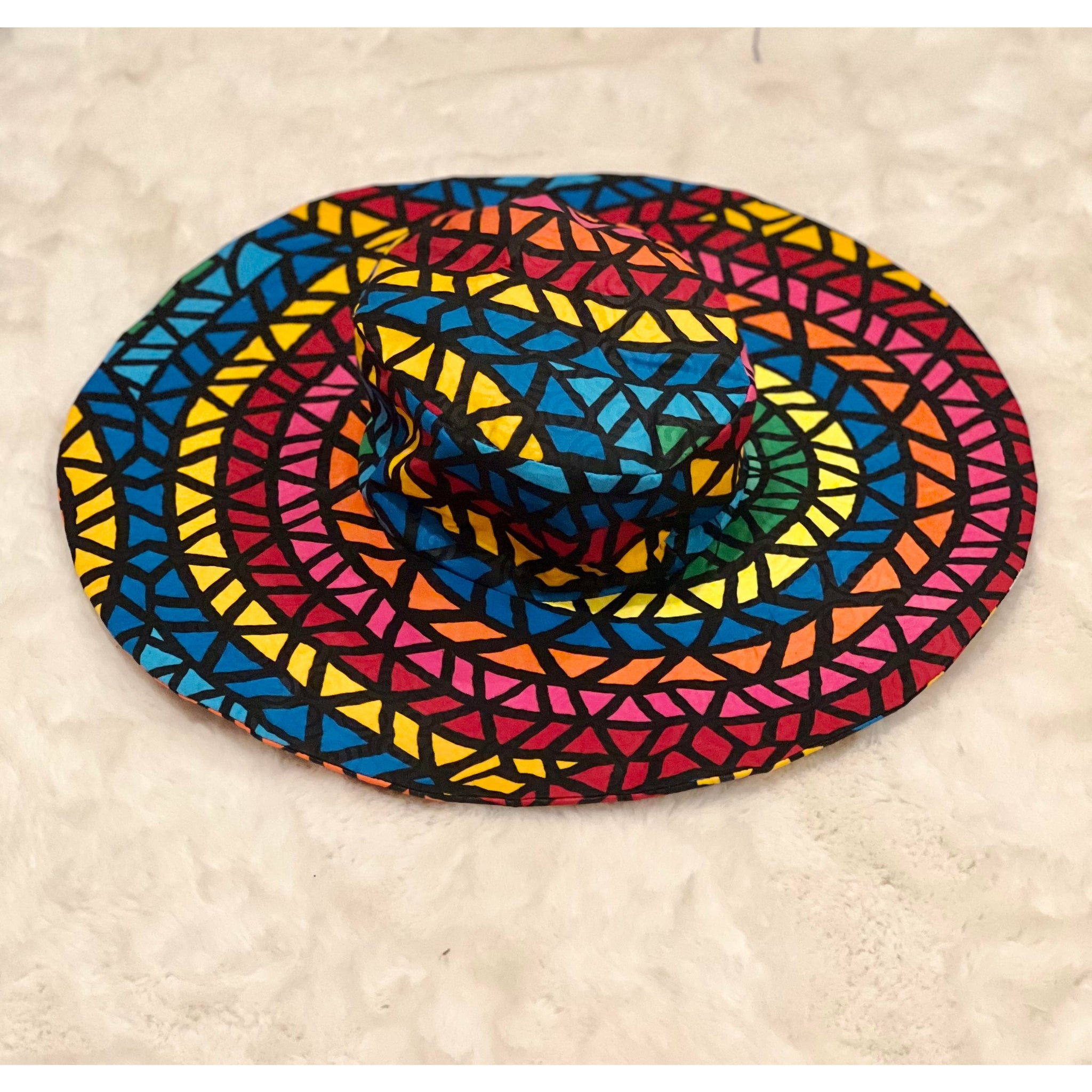 Satin Lined African Print Summer/Beach hat