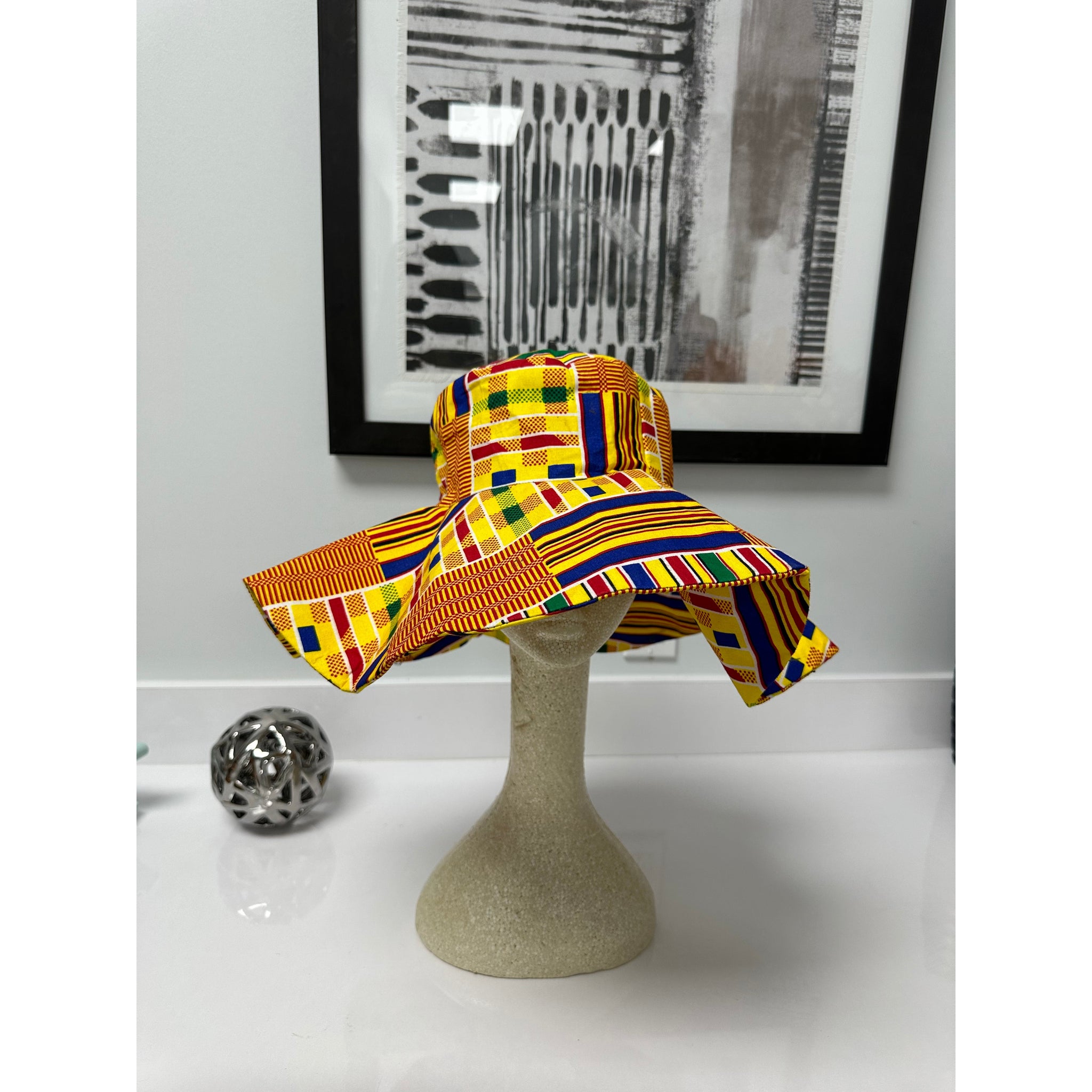 Kente Oversized African print hat