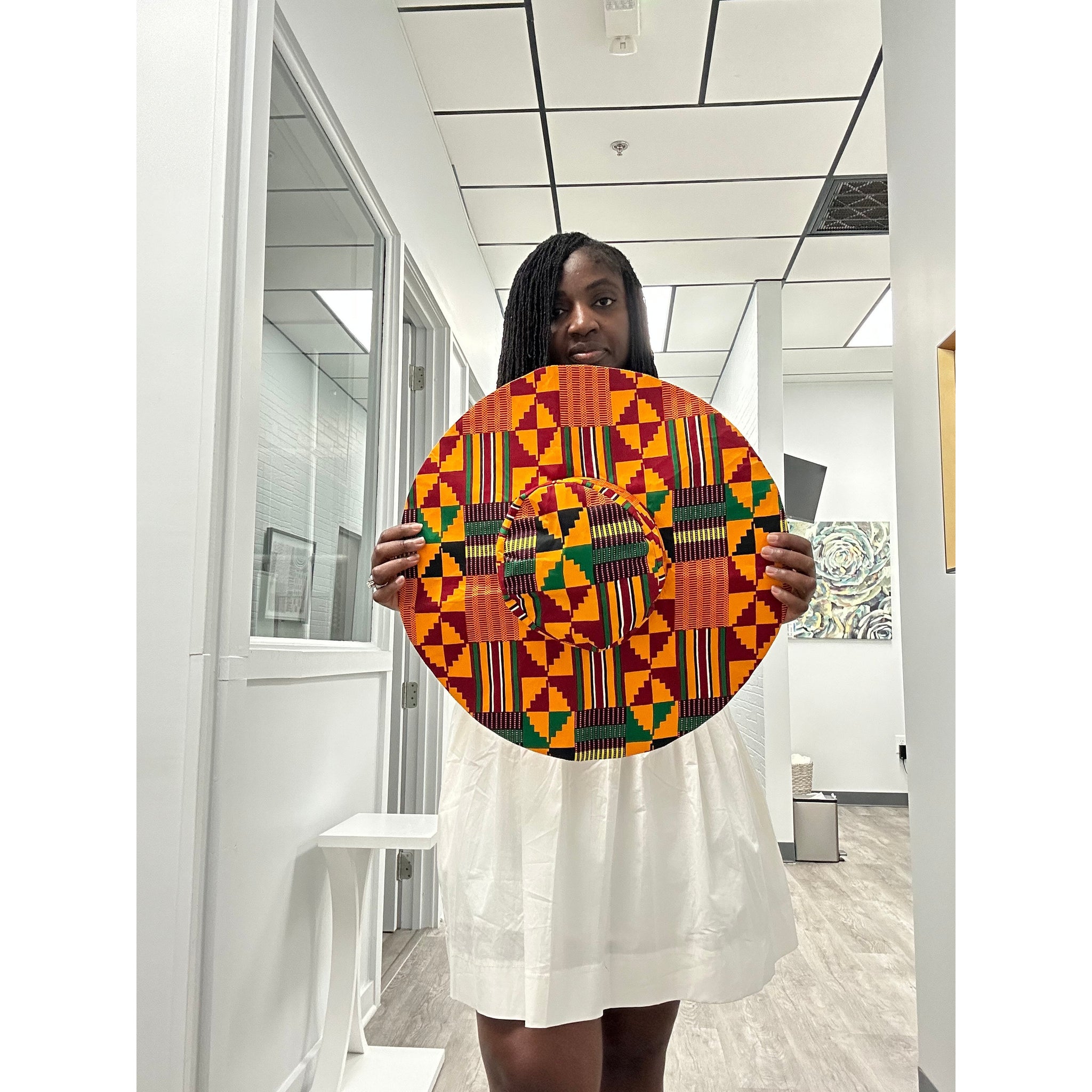 Kente African print Summer/Beach Hat