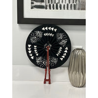 Dede African Print Folding Fabric fan