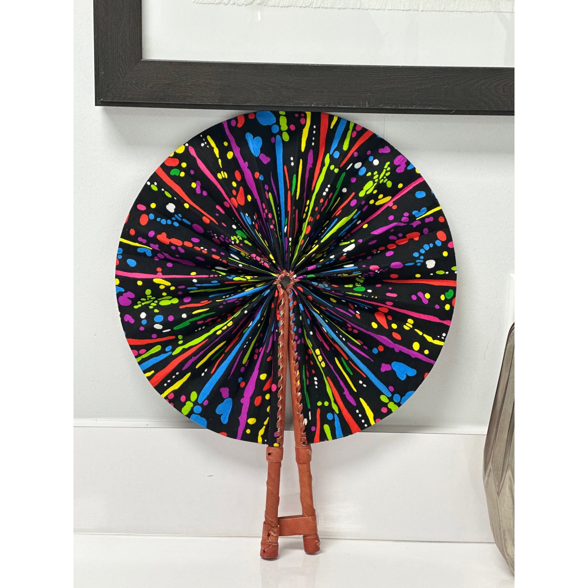 Maame African print folding fan