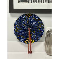 Pokuaa African print folding cloth fan