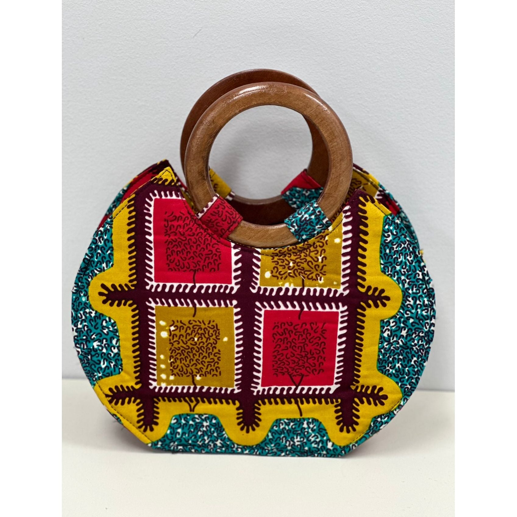 Relic Wooden handle purse with shoulder strap Boho Look! | eBay