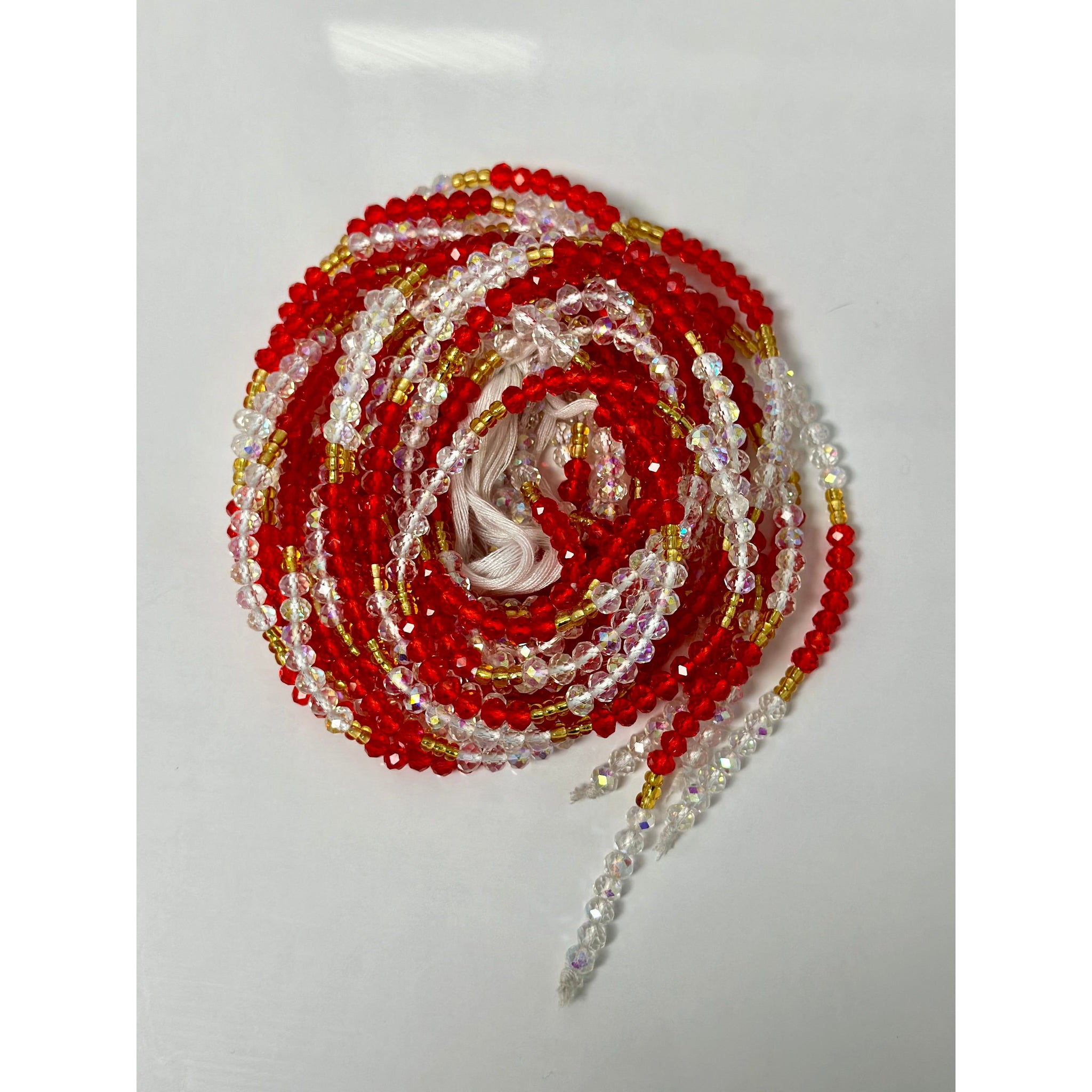 Crystal Gold Red and White