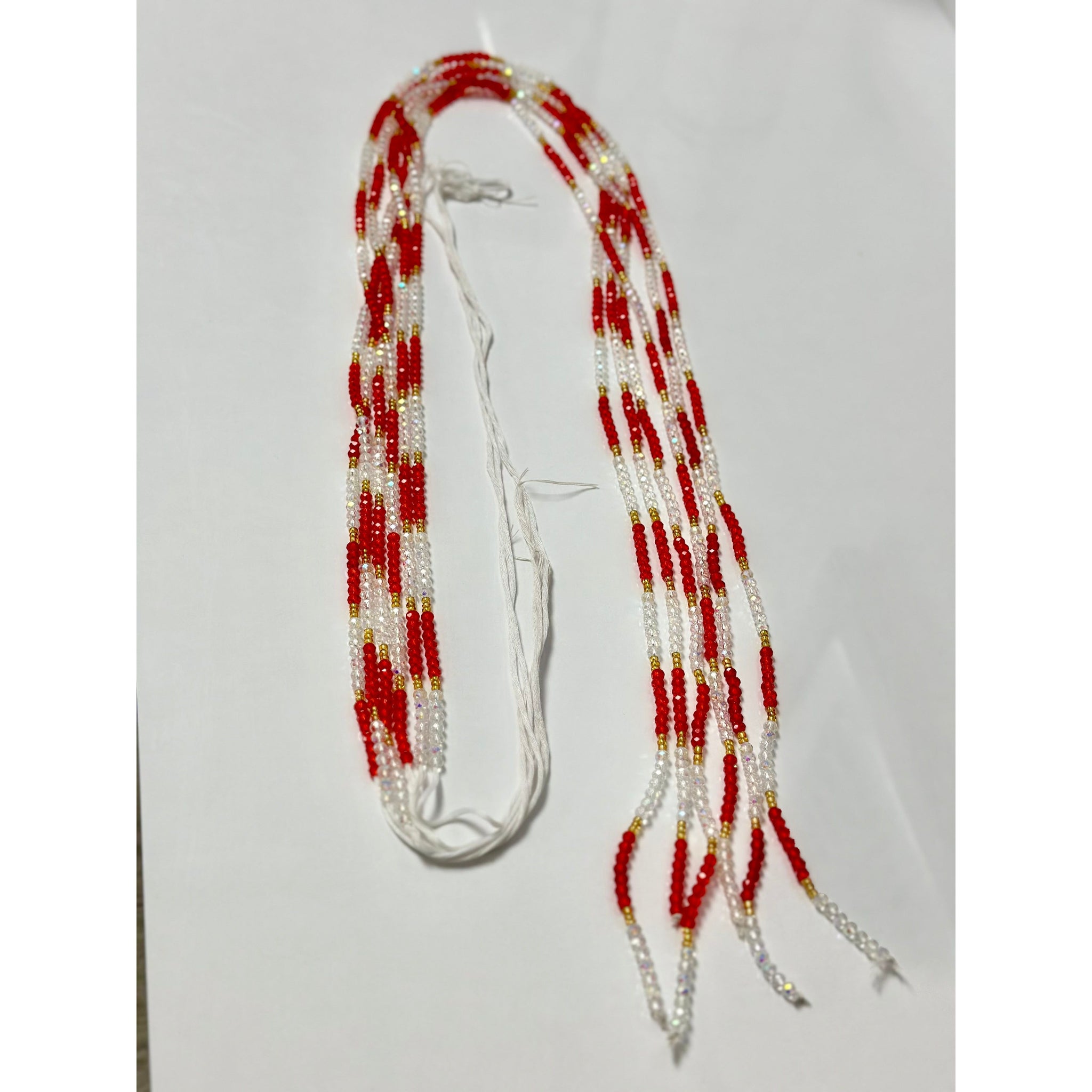 Crystal Gold Red and White