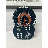 Dede African print wooden handle bags/ fan