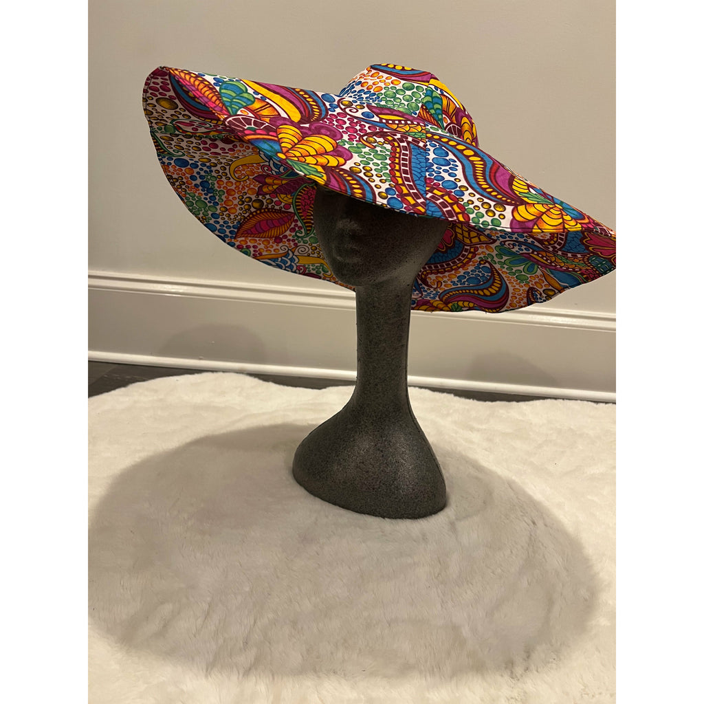 African Print Summer/beach hat