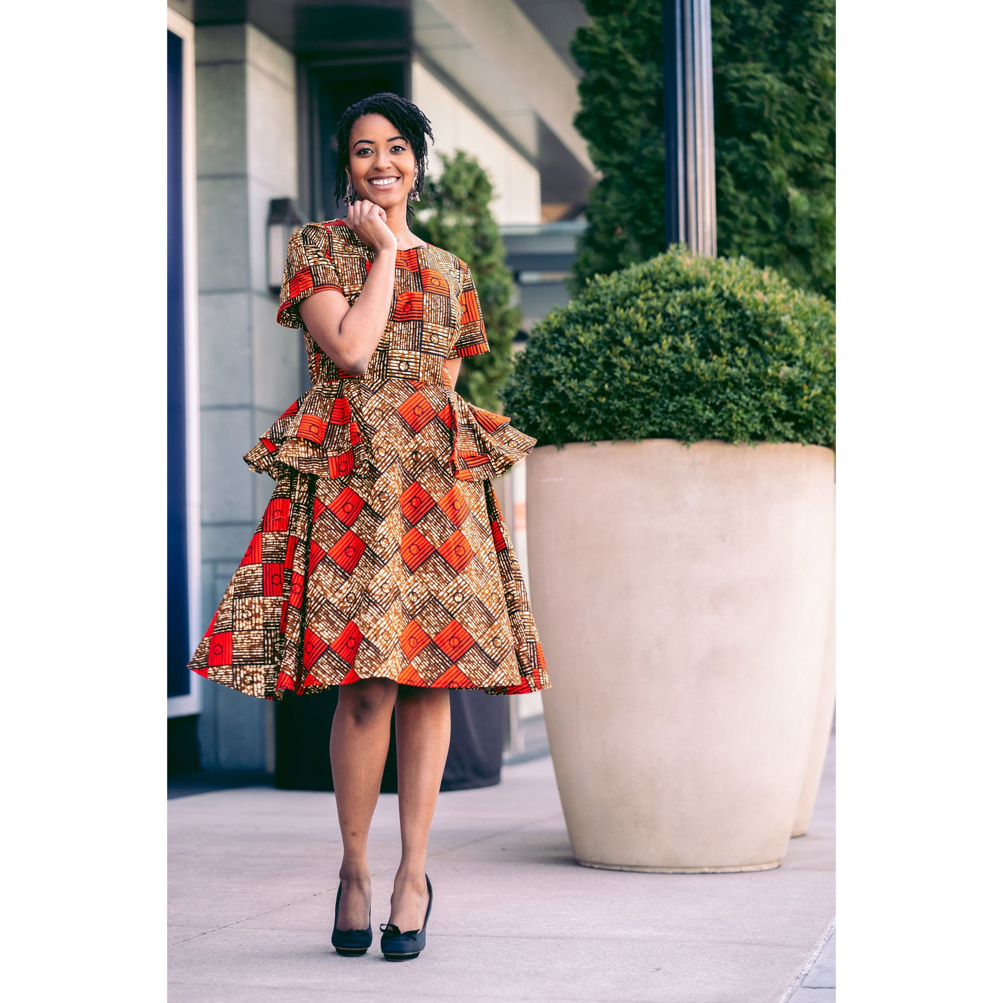 Stylishly Bold African Print Dress – Awura's Wardrobe