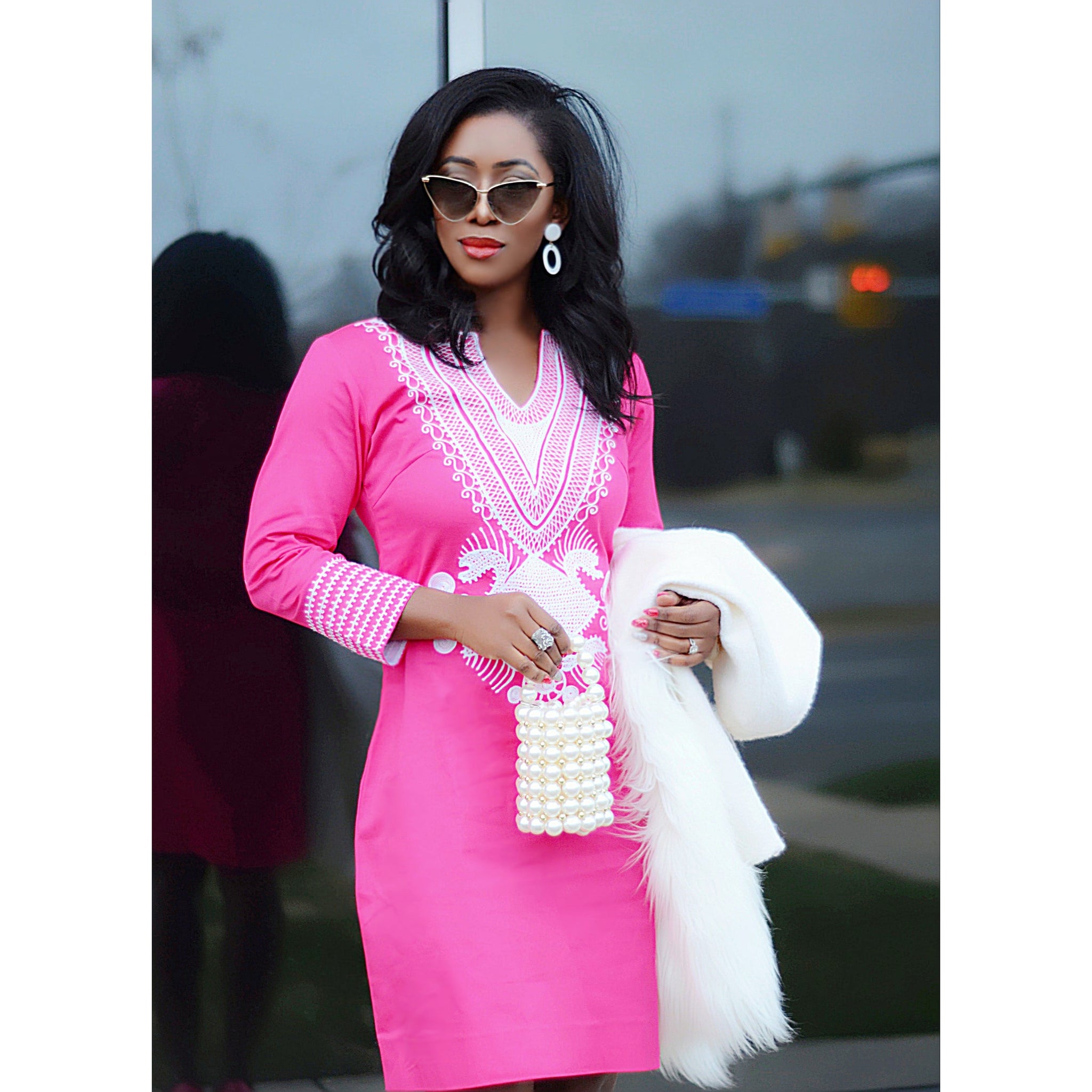 Lady of Wakanda Embroidery Dress – Awura's Wardrobe