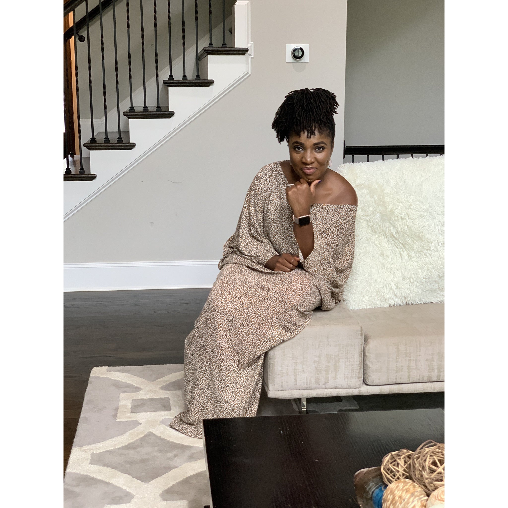 Boat Neck Luxury Handmade Kaftan (Two sizes)