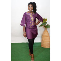 Purple lady of Wakanda Flex shirt dress