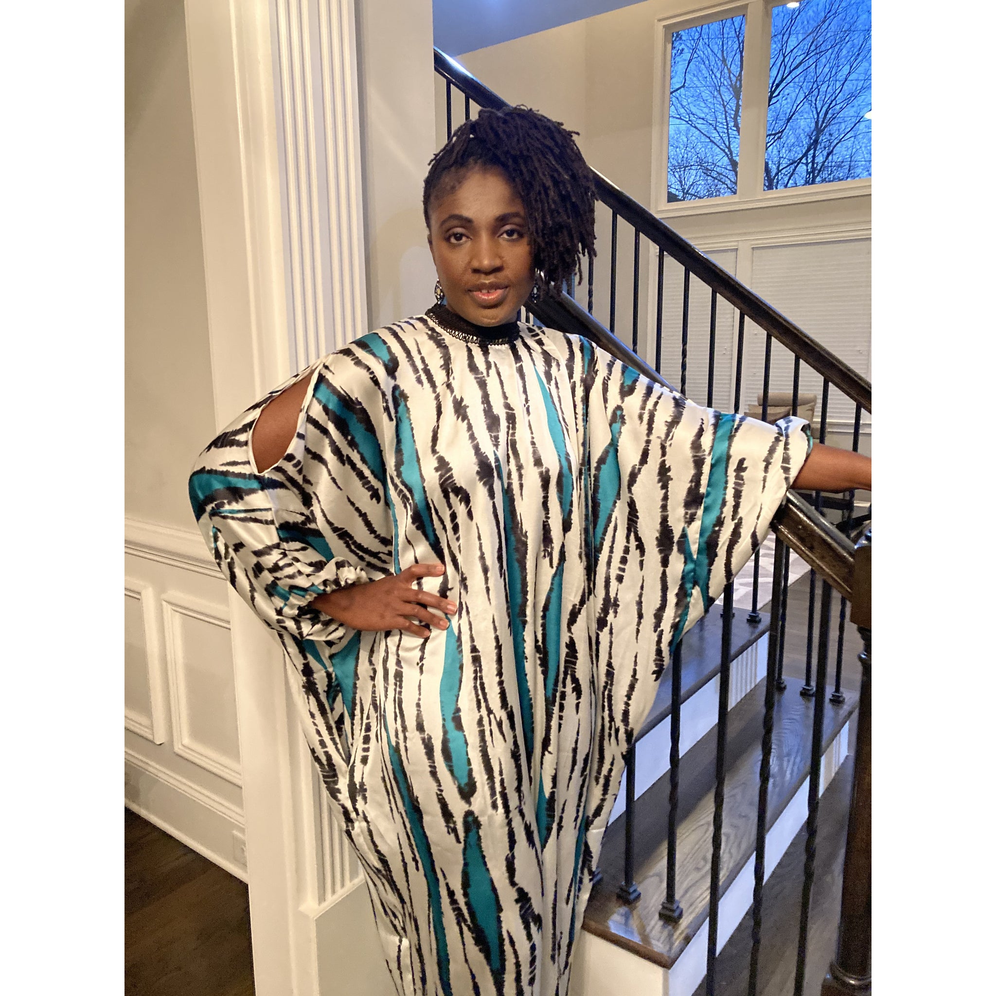 High Neck luxury Kaftan (One size fits most)