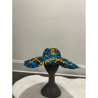 Blue African print Summer/beach hat
