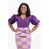Nora Purple V-Neck top