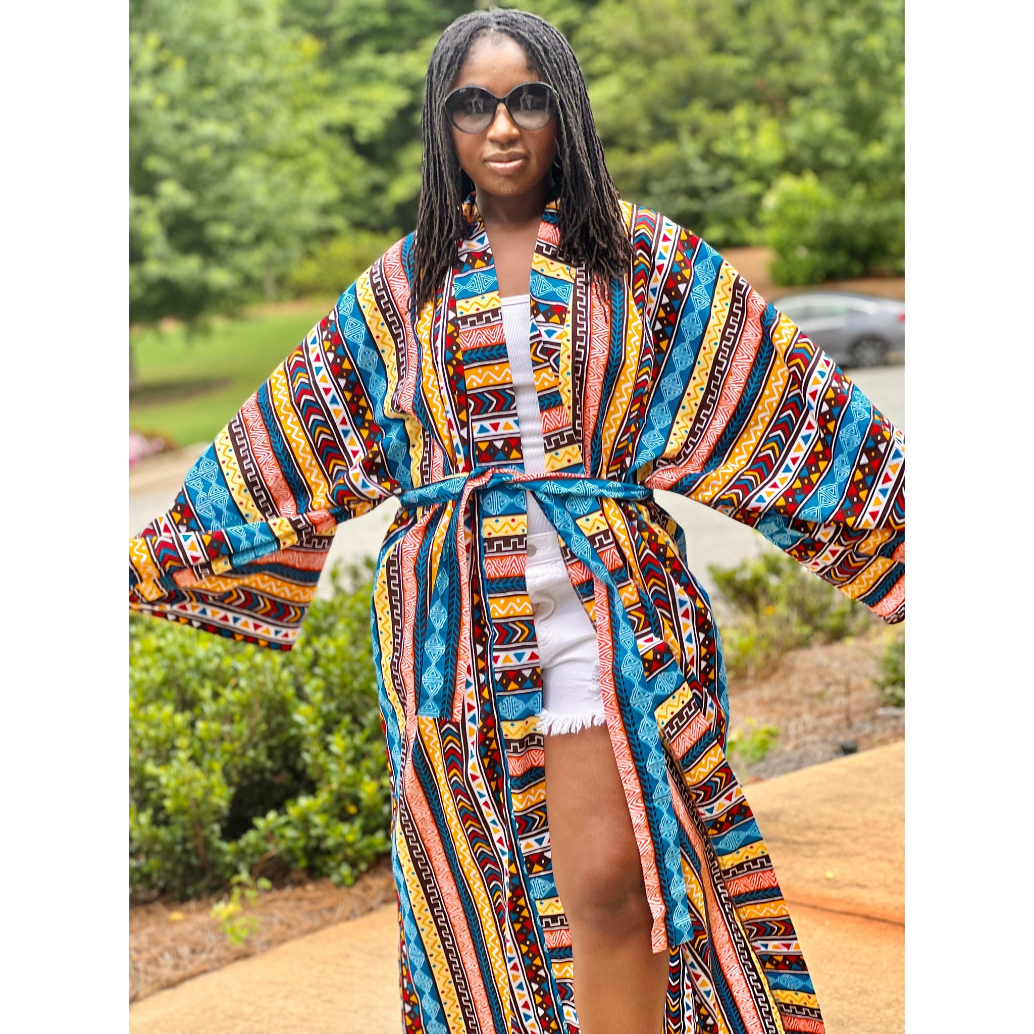 African print sleeves – Kimono/Kimono Awura\'s Wardrobe