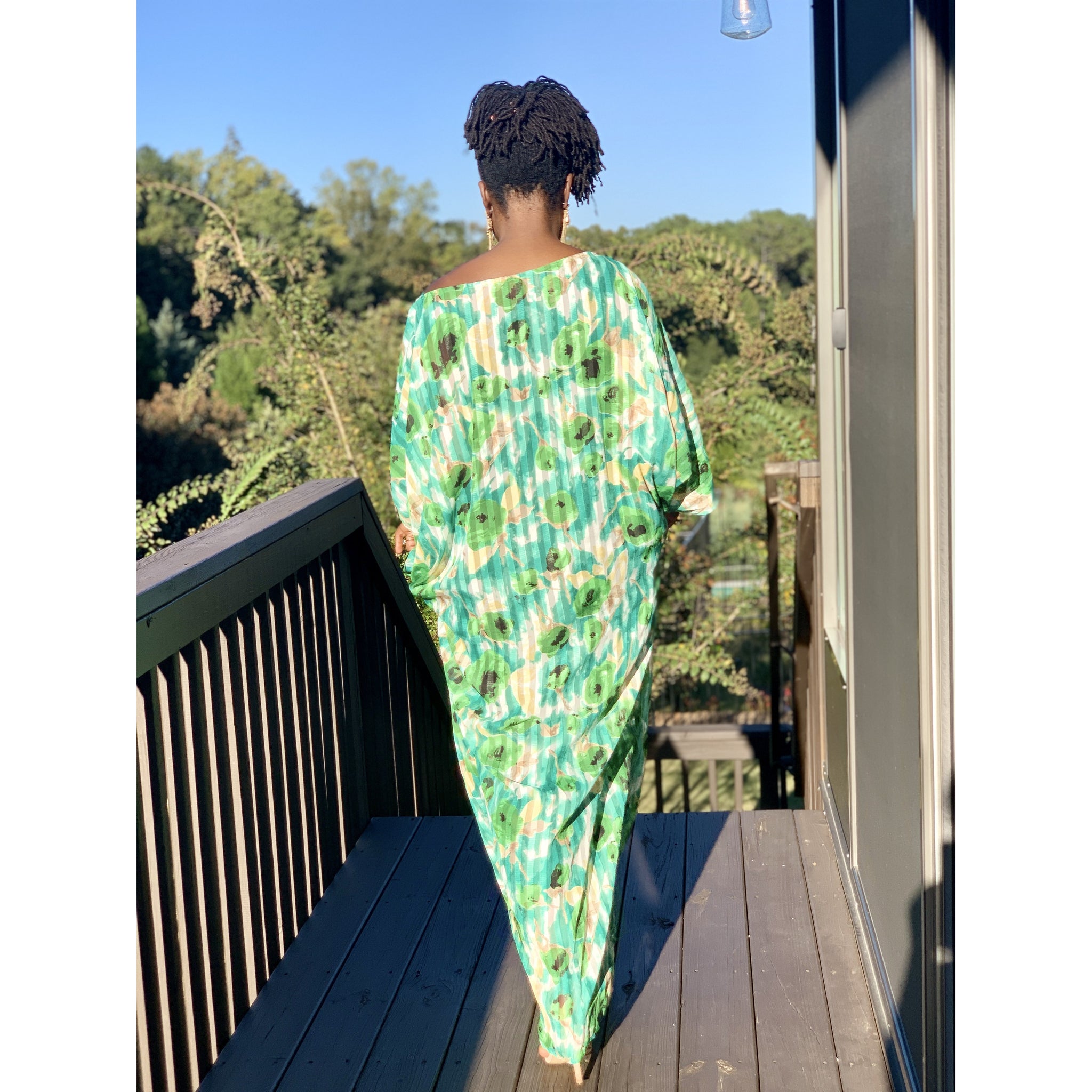 Boat Neck Luxury Handmade Kaftan (Two sizes)