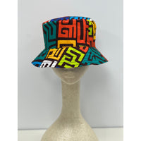 African Print bucket hat (bold geometric print)