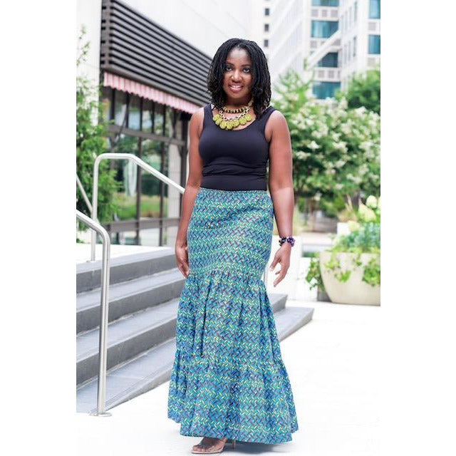 PLEATED MAXI SKIRT-NAVY – Pashmina Collection